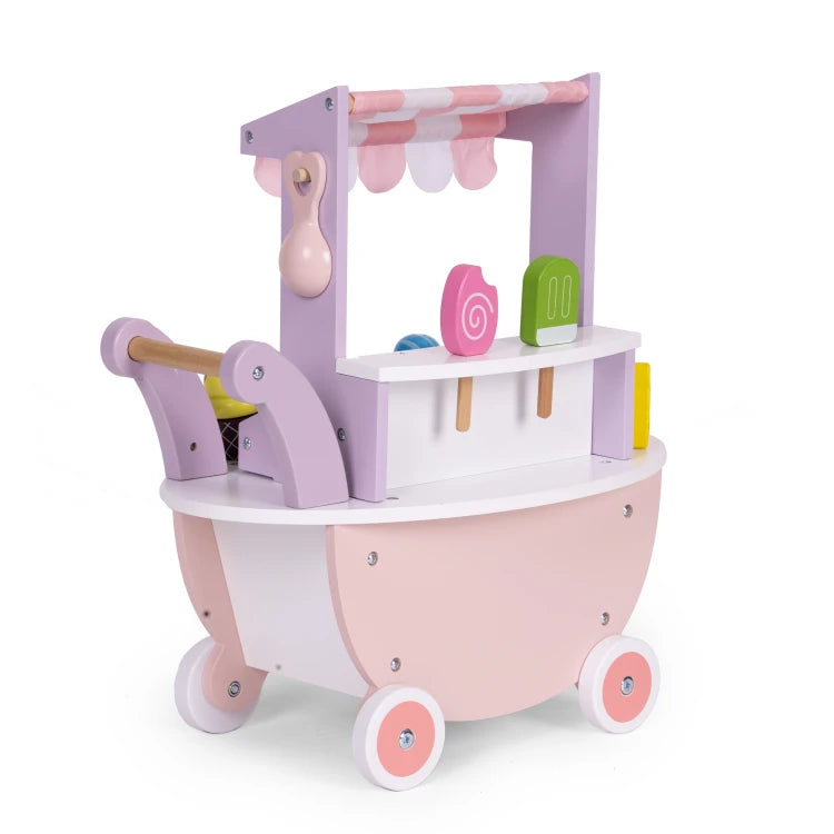ECOTOYS Houten IJskar - 12-delig - Magnetisch IJs - Vanaf 3 Jaar
