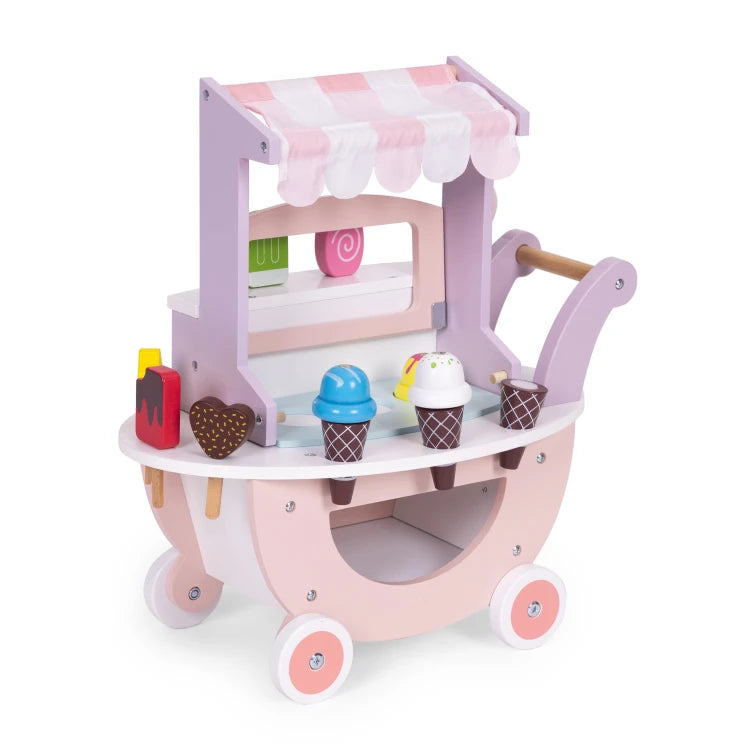 ECOTOYS Houten IJskar - 12-delig - Magnetisch IJs - Vanaf 3 Jaar
