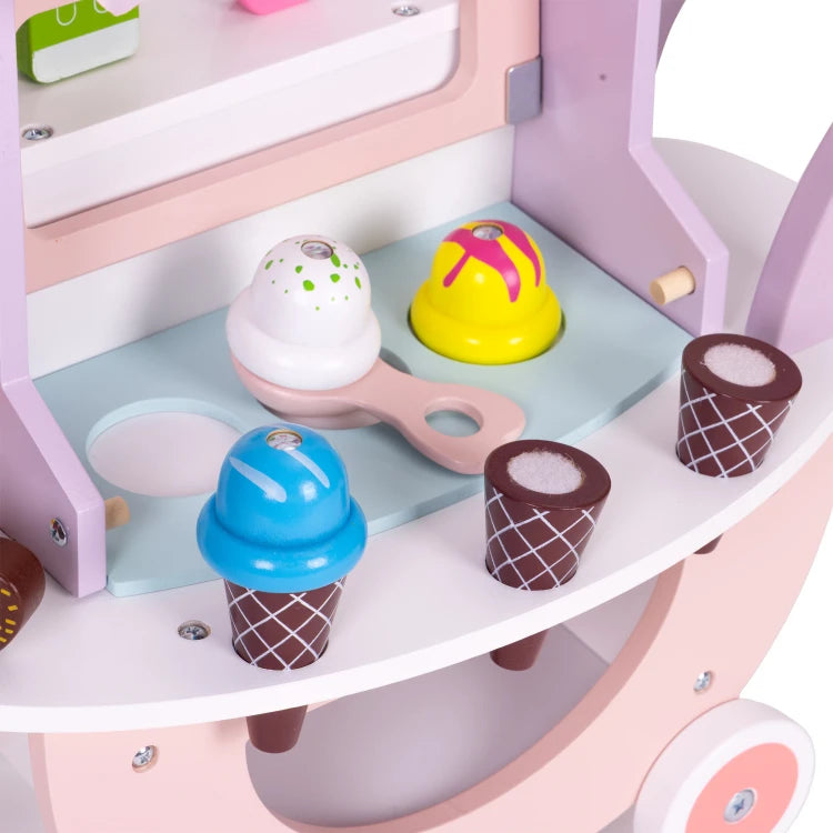 ECOTOYS Houten IJskar - 12-delig - Magnetisch IJs - Vanaf 3 Jaar