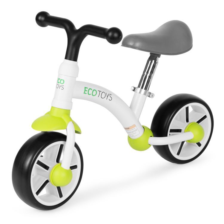 ECOTOYS Loopfiets - EVA Wielen - Verstelbaar Zadel - Groen - 3+