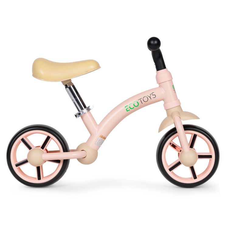 ECOTOYS Loopfiets - EVA Wielen - Verstelbaar Zadel - Roze - 3+