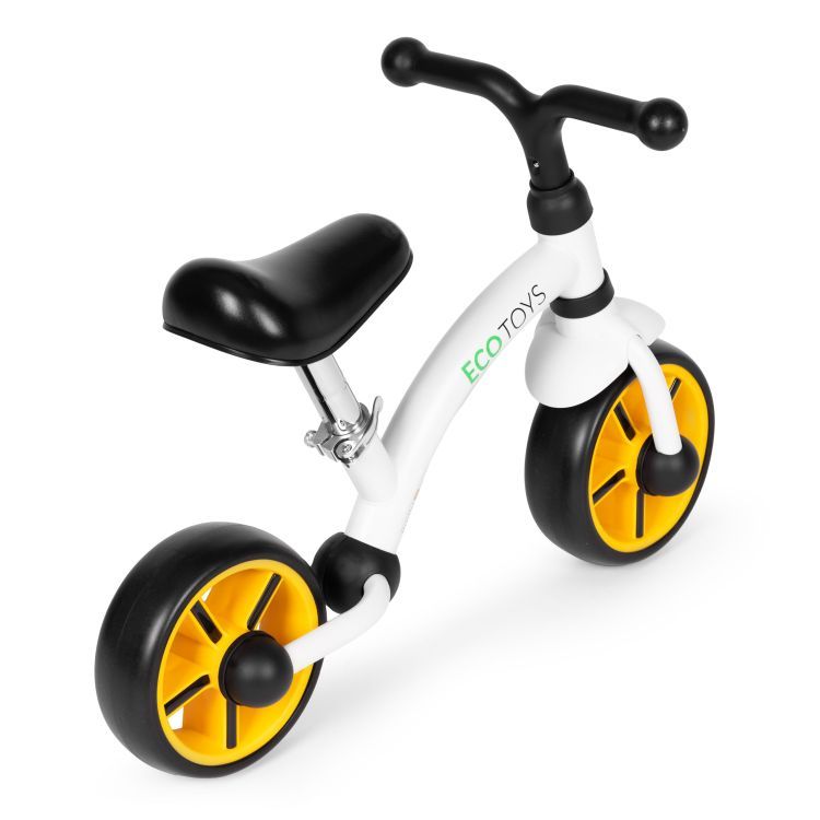 ECOTOYS Loopfiets - EVA Wielen - Verstelbaar Zadel - Zwart - 3+