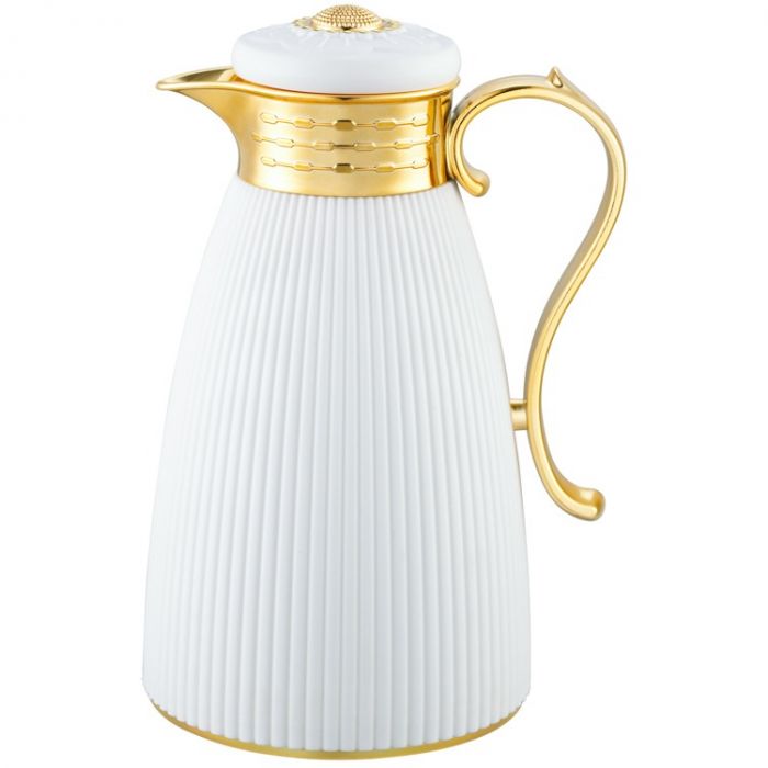 Ferveo HELENA Thermoskan - 1L - Wit/Goud – productafbeelding