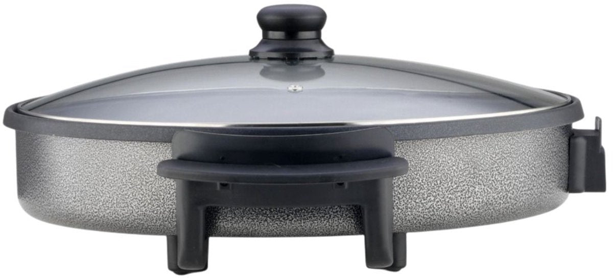 Ferveo Leyya - High Electric Frying Pan - 40cm - 1500W - Electric Pizza Pan - Black