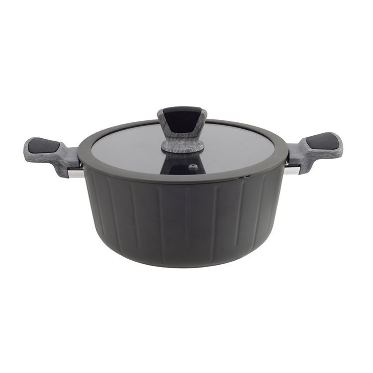 Ferveo Bradar Pannenset - 7-delig - Inductie - Glazen Deksels - Zwart - Inductie - PFAS-Vrij