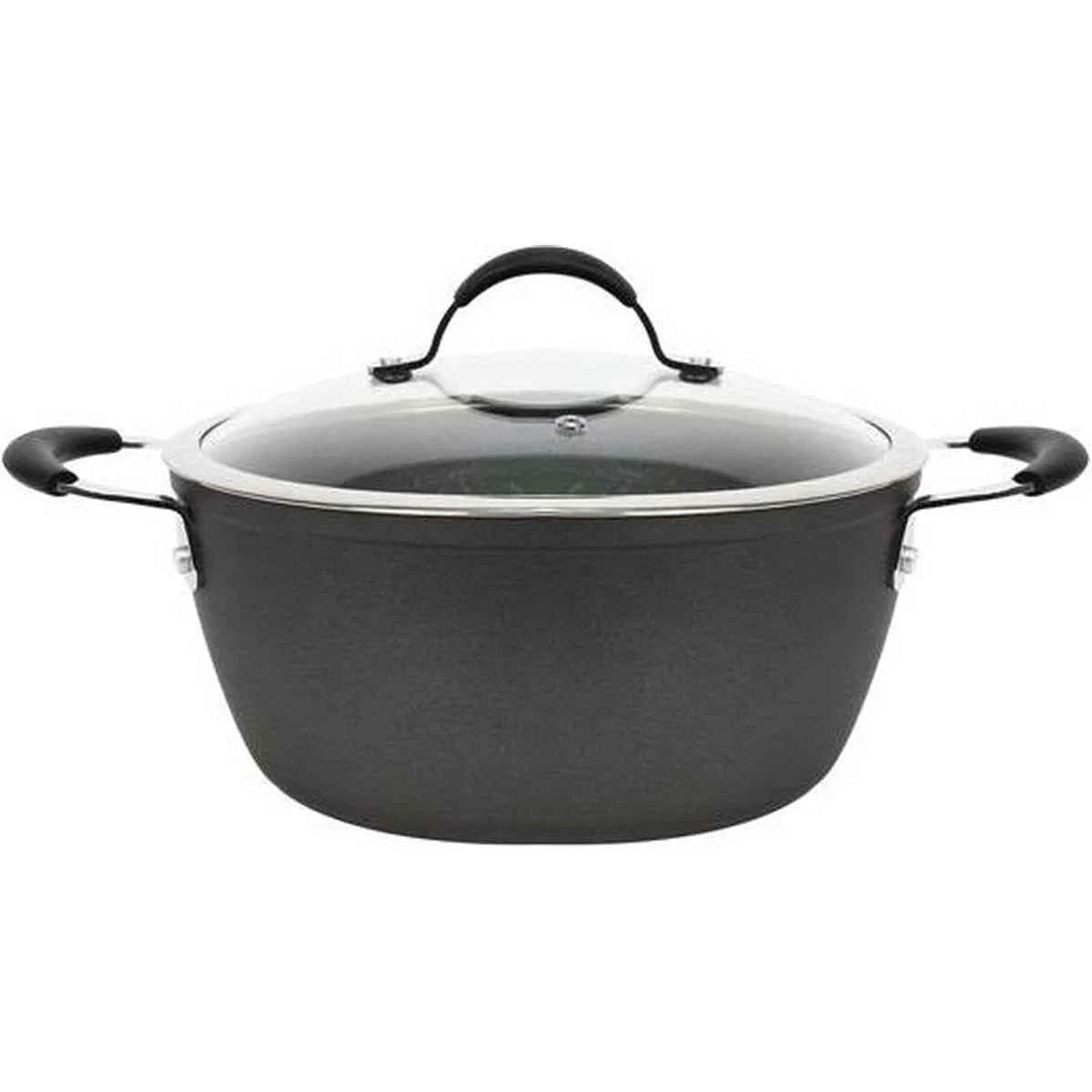 Ferveo Dura Braadpan met Deksel - 28cm - Zwart - Inductie
