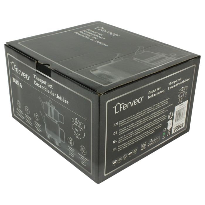 Ferveo Mina - Glazen Theepot Set - 1,0/2,0L - Inductie - Turkse Theepot