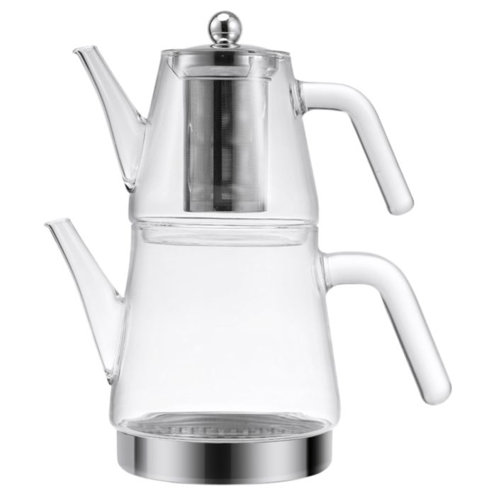 Ferveo Nora - Glazen Theepot Set - 0,7/1,8L - Inductie - Turkse Theepot