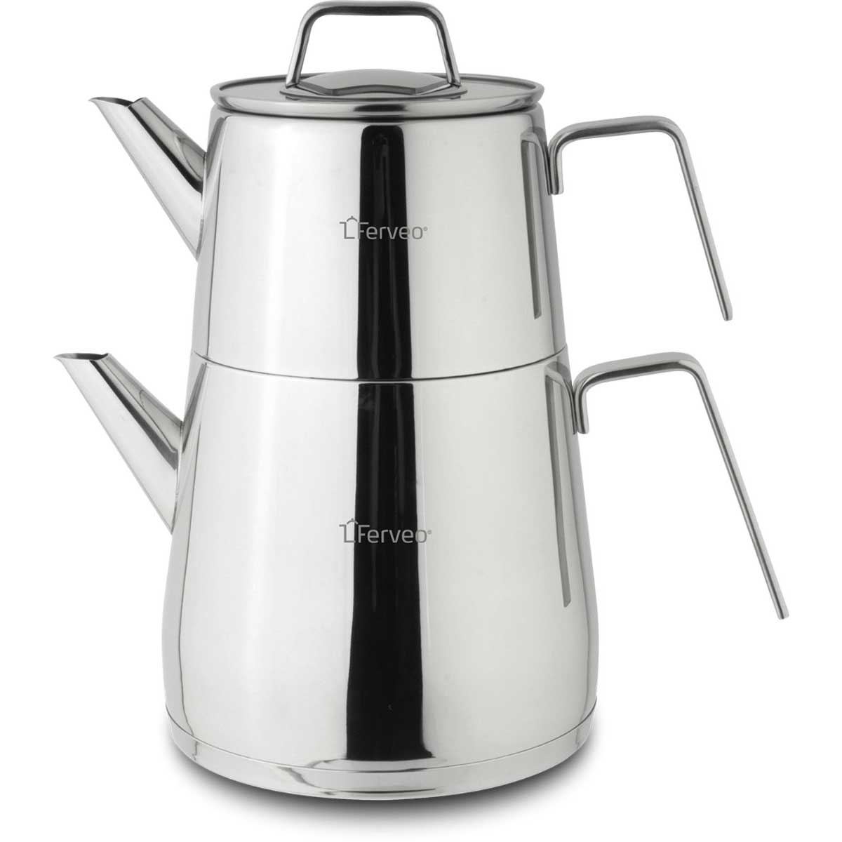 Ferveo Noya - Theepot Set - 1,0/3,0L - Inductie - Turkse Theepot - RVS