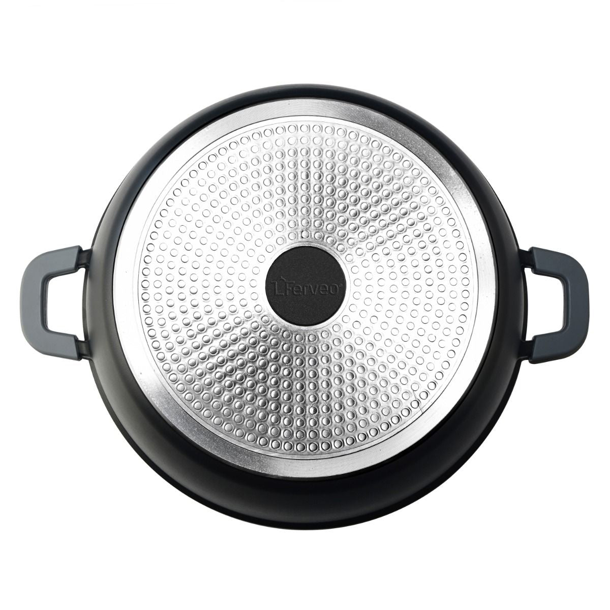 Ferveo Omega M Braadpan met Deksel - 24cm - Zwart - Inductie