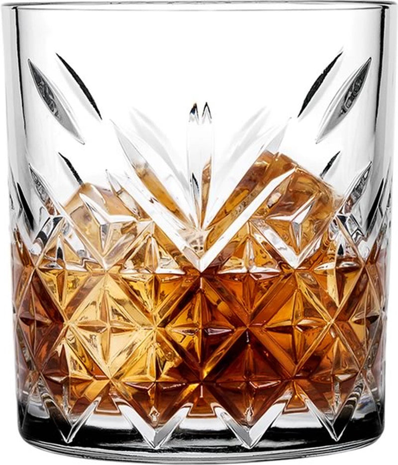 Glozini Tumbler Glasses - Set of 6 - Water Glass - Whiskey Glass 