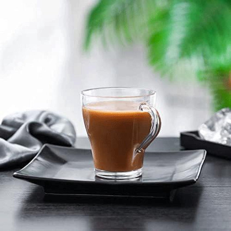 Glozini Tea Glasses with Handle - Set of 6 - 250ml - Tea Glass - Tea Cups - Tea Glass 