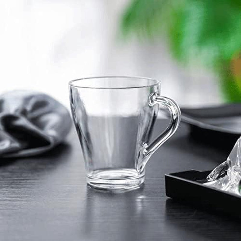 Glozini Teegläser mit Henkel – 6er-Set – 250 ml – Teeglas – Teetassen – Teeglas 