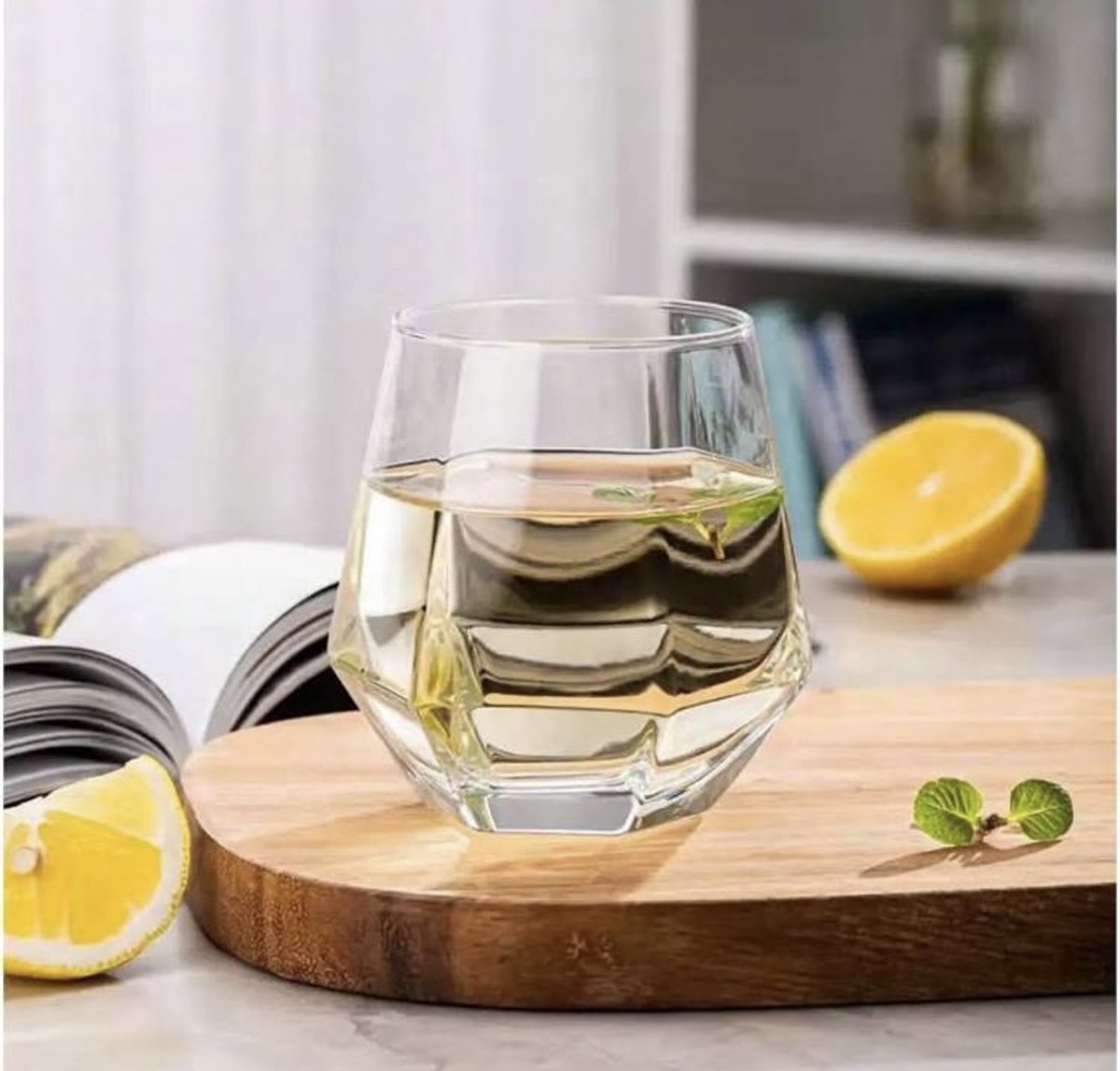 Glozini Trinkgläser – 6er-Set – Wasserglas – Whiskyglas 