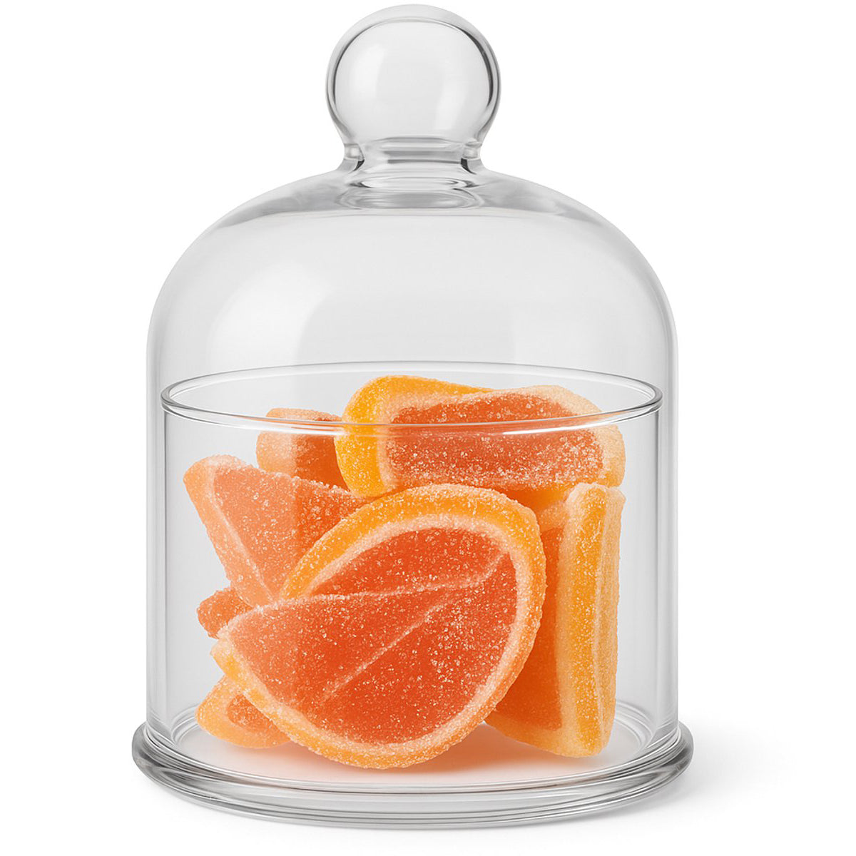 Glozini Glazen Snoeppot met Deksel - 20cm