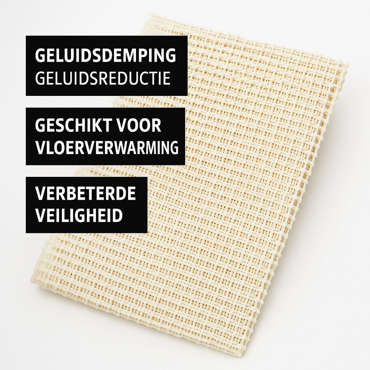 Hauskraft Anti-Slip Underlay - 120x180 cm - Anti-Slip Mat for Carpet or Rug - Prevents Slipping on Hard Floors