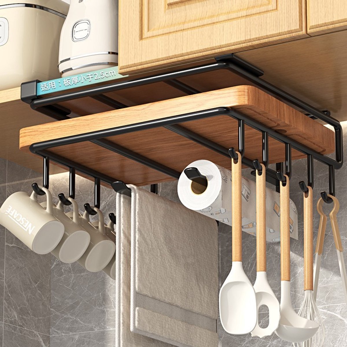 Hauskraft Ophangbeugel met Haken voor Kast keukenorganizers productafbeelding 5