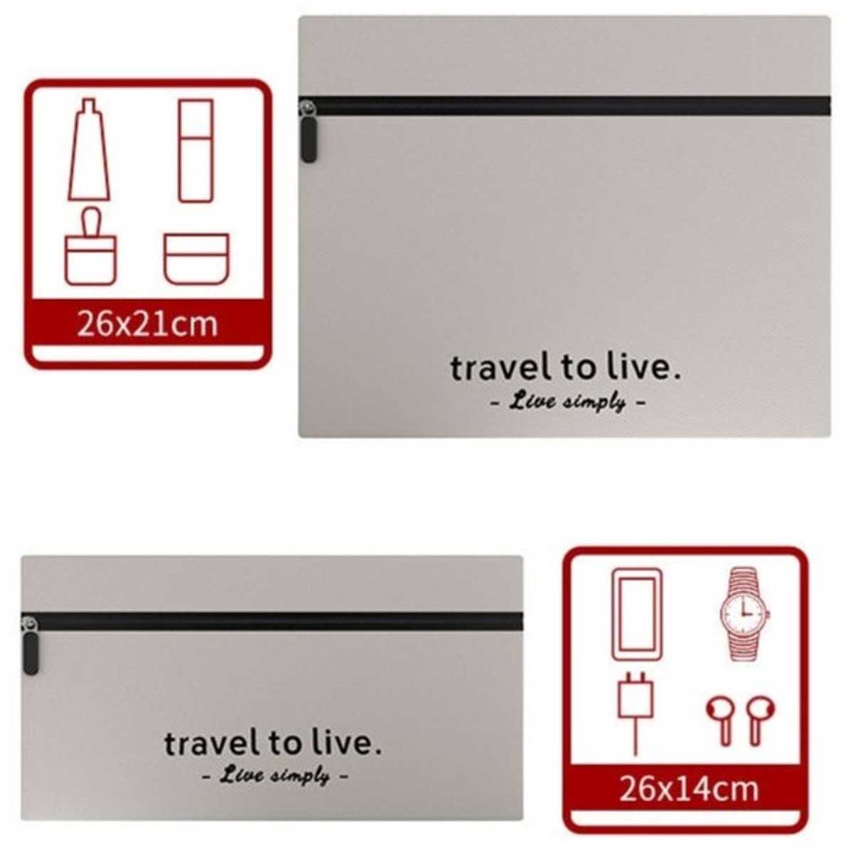 Hauskraft Packing Cube - 7-delig - Beige - Koffer Organizer Set - Backpack en Koffer - Travel Cubes