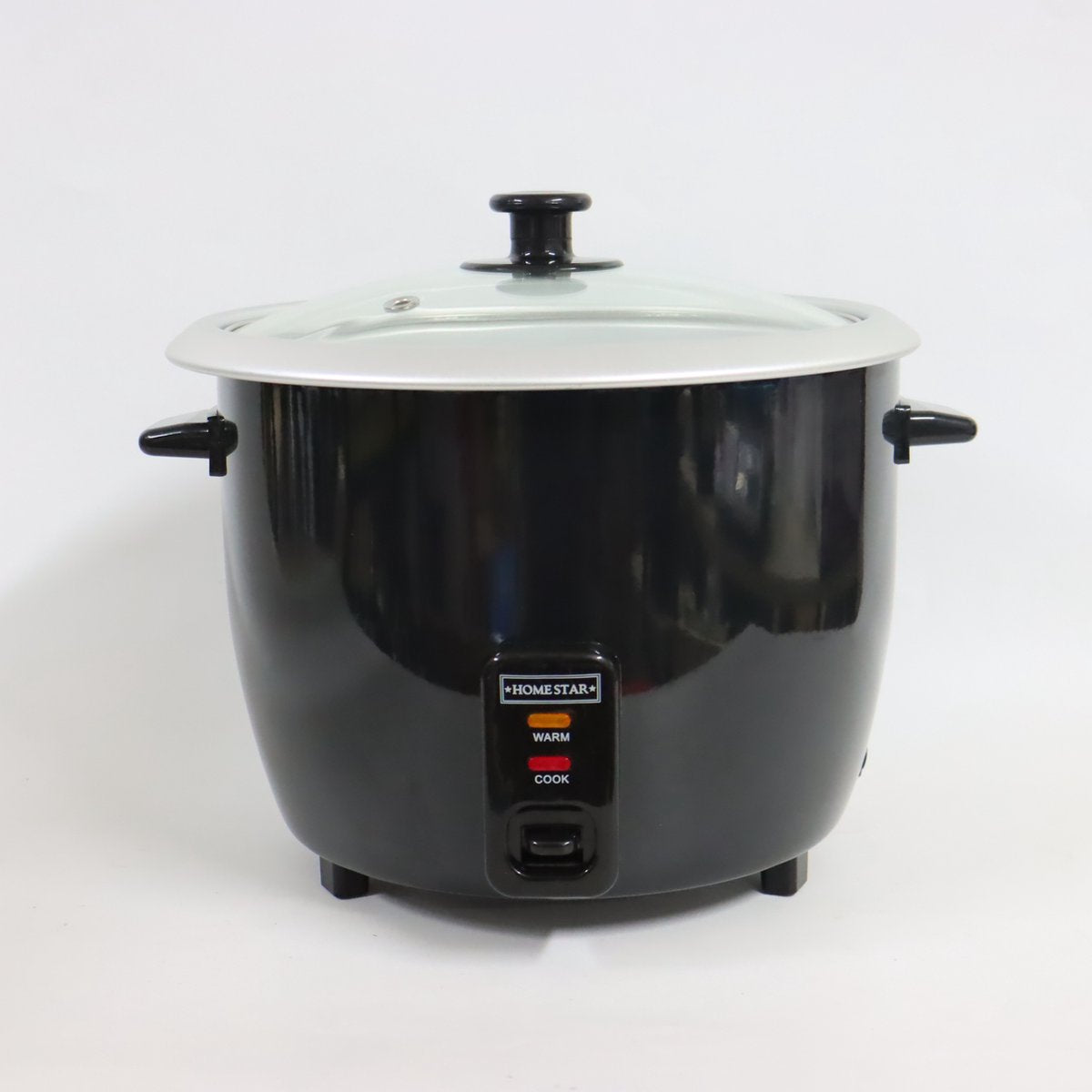 HomeStar Rice Cooker - 2.2 Liters - Removable Inner Pan and Keep Warm Function - Black