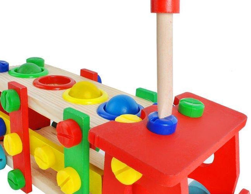 Arbeitsfahrzeuge aus Holz - Bauwagen aus Holz - Holzspielzeug - Holzwagen - Spielzeugwagen aus Holz - Lernspielzeug für Kinder - Entwicklungsspielzeug für Kinder