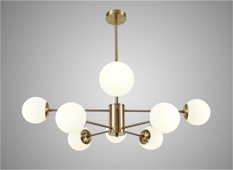 Industriële Plafondlamp - 8x E14 - 40W - Kroonluchter - Hanglamp - Luxe Goudenlamp