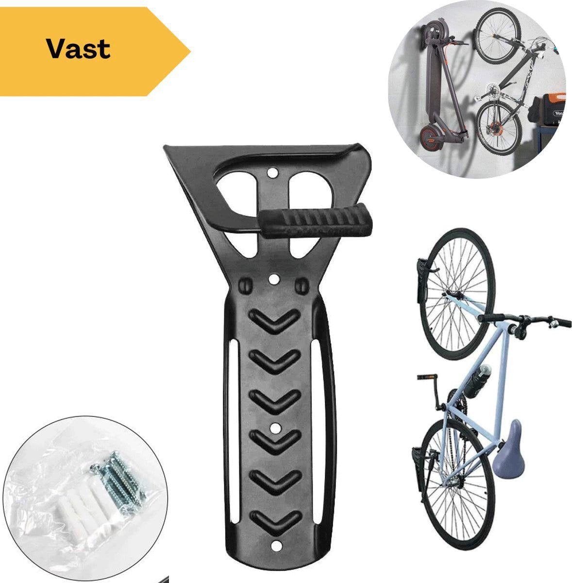 KAIA Bicycle Hanging System - Bicycle Hook - Wall Bracket - Hanging Bracket - Bicycle Bracket - Bicycle Rack - Includes Mounting Material - Fixed Hook