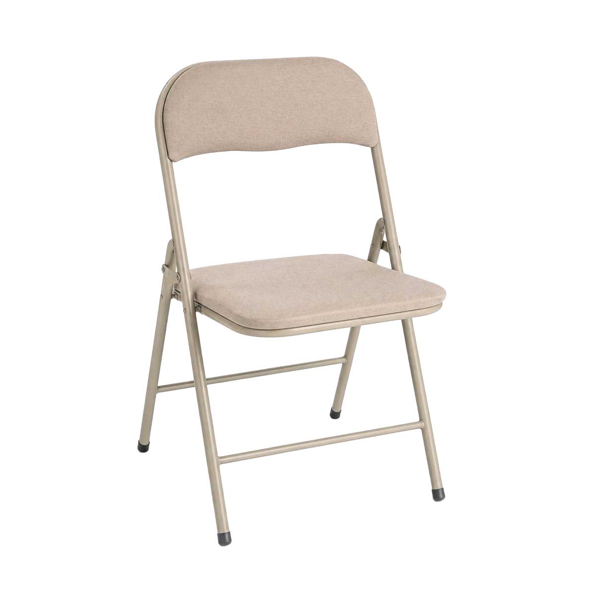 Kadirelli Klapstoel - Beige - Set van 2 - Klapstoelen - Opvouwbare Stoelen met Bekleding