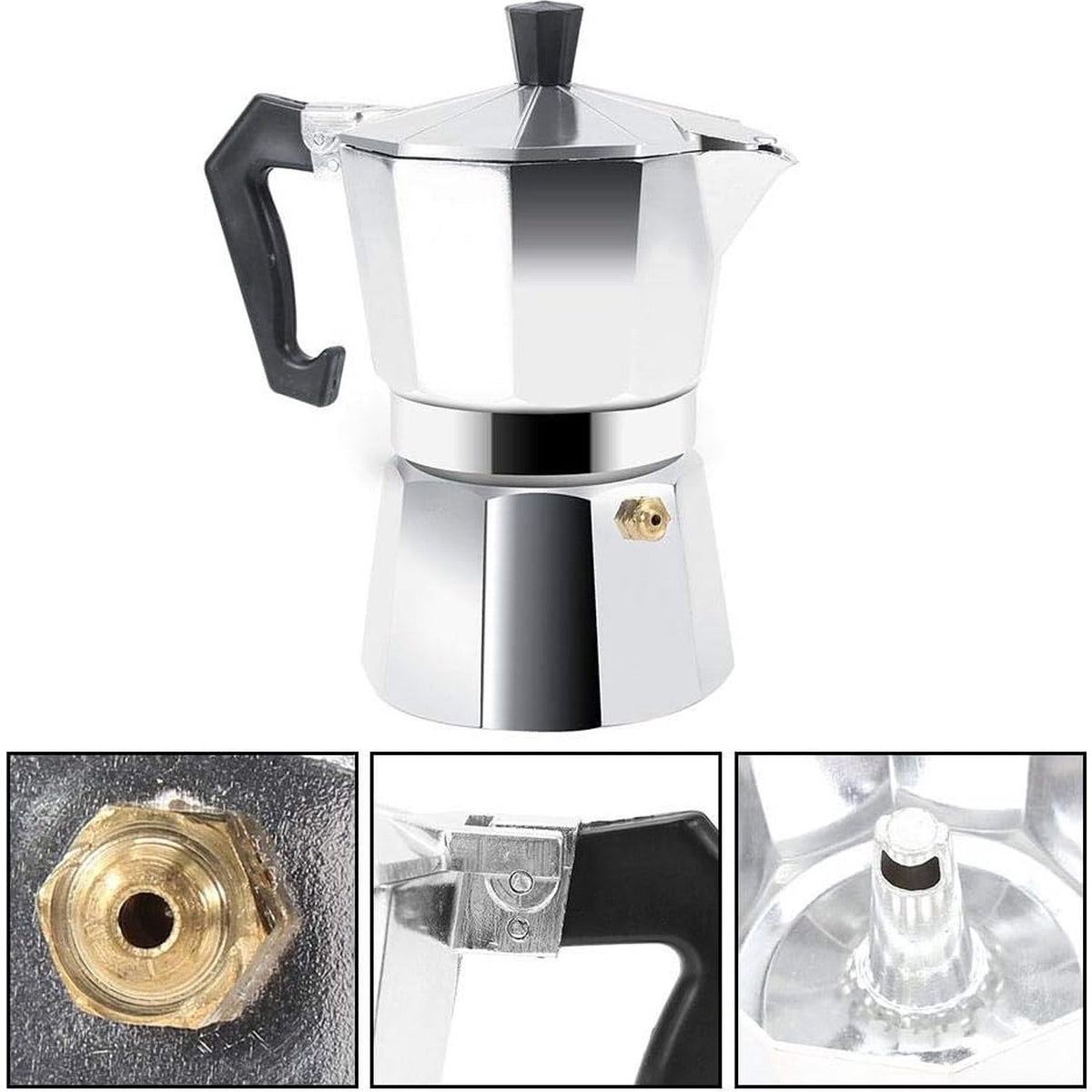 Kadirelli Koffie Percolator - 12 Kopjes - Inductie - Zilver