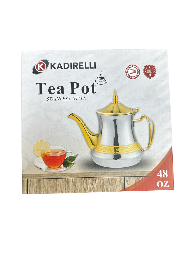 Kadirelli Moroccan Teapot - Gold - Tea Kettle - induction - 1.8 Liters