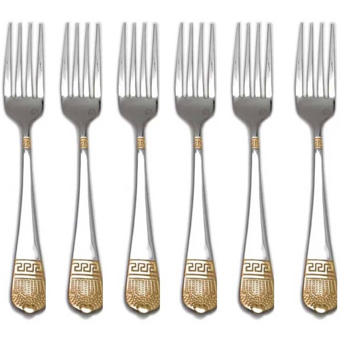 Kadirelli Dessertvork - 12 Stuks - Zilver/Goud