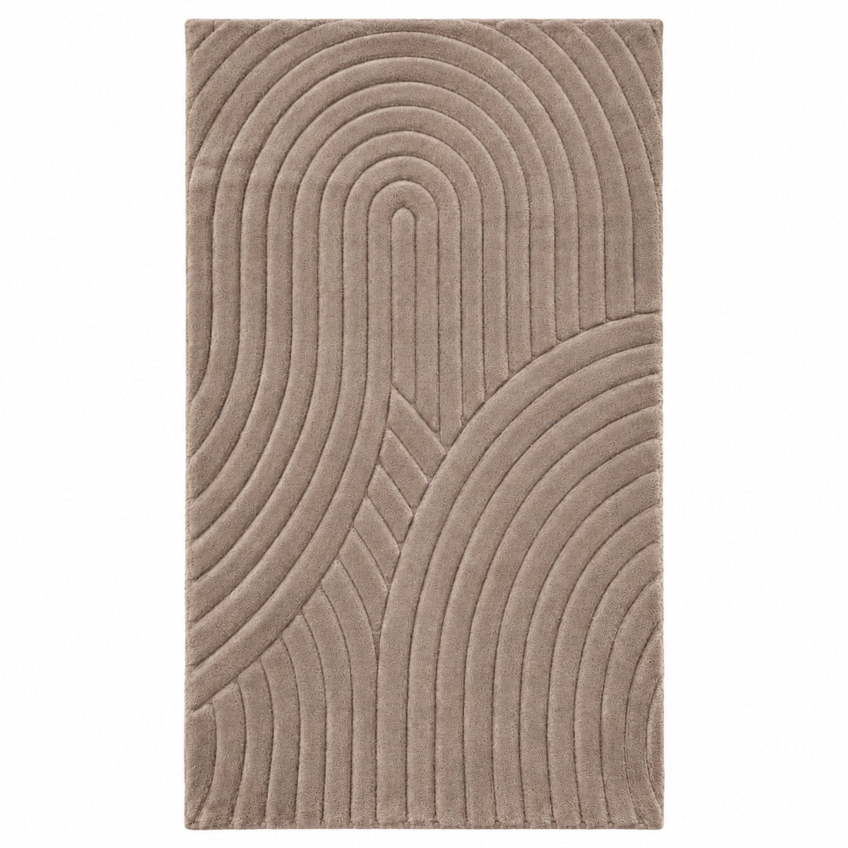 Kadirelli Pursoft Mea Loper - 80x150 cm - Taupe - Hoogpolig Vloerkleed - 15 mm - Synthetisch