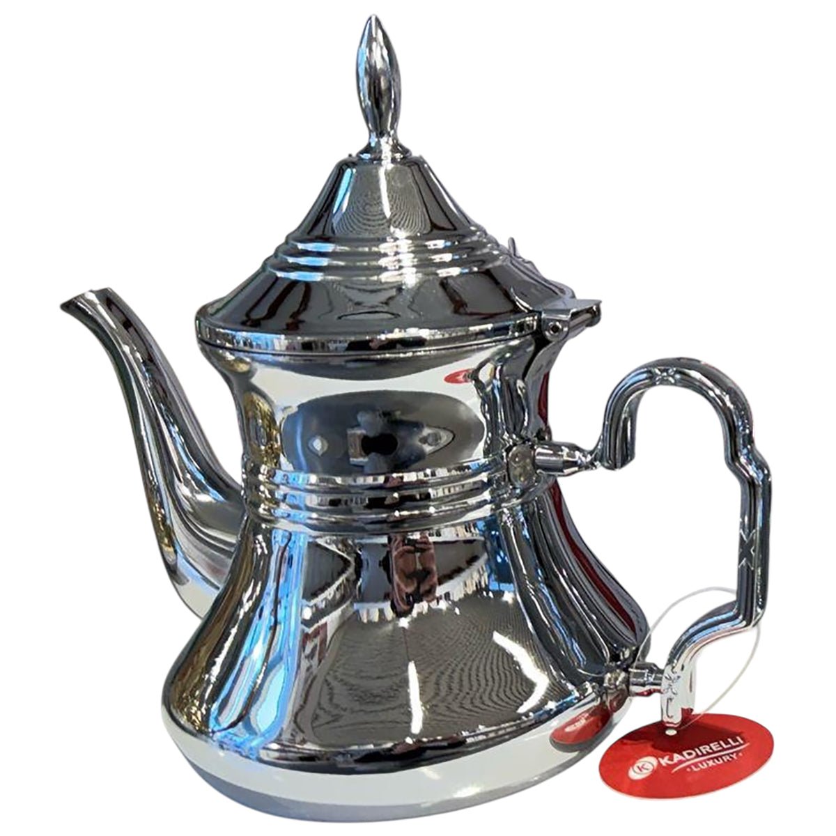 Kadirelli Theepot - Zilver - RVS - 1.5 Liter - Turkse & Marokkaanse Theepotten