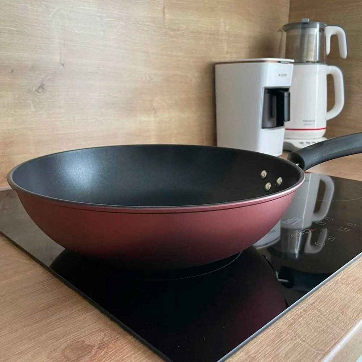 Kadirelli Wokpan - 30cm - Rood - PFAS-Vrij - Inductie