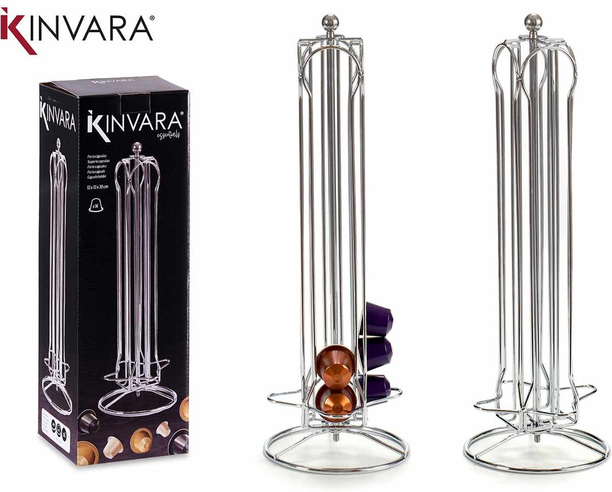 Kinvara Roterende Koffiecapsulehouder - Nespresso - 360° Draaibaar - Cuphouder - 36 Capsules