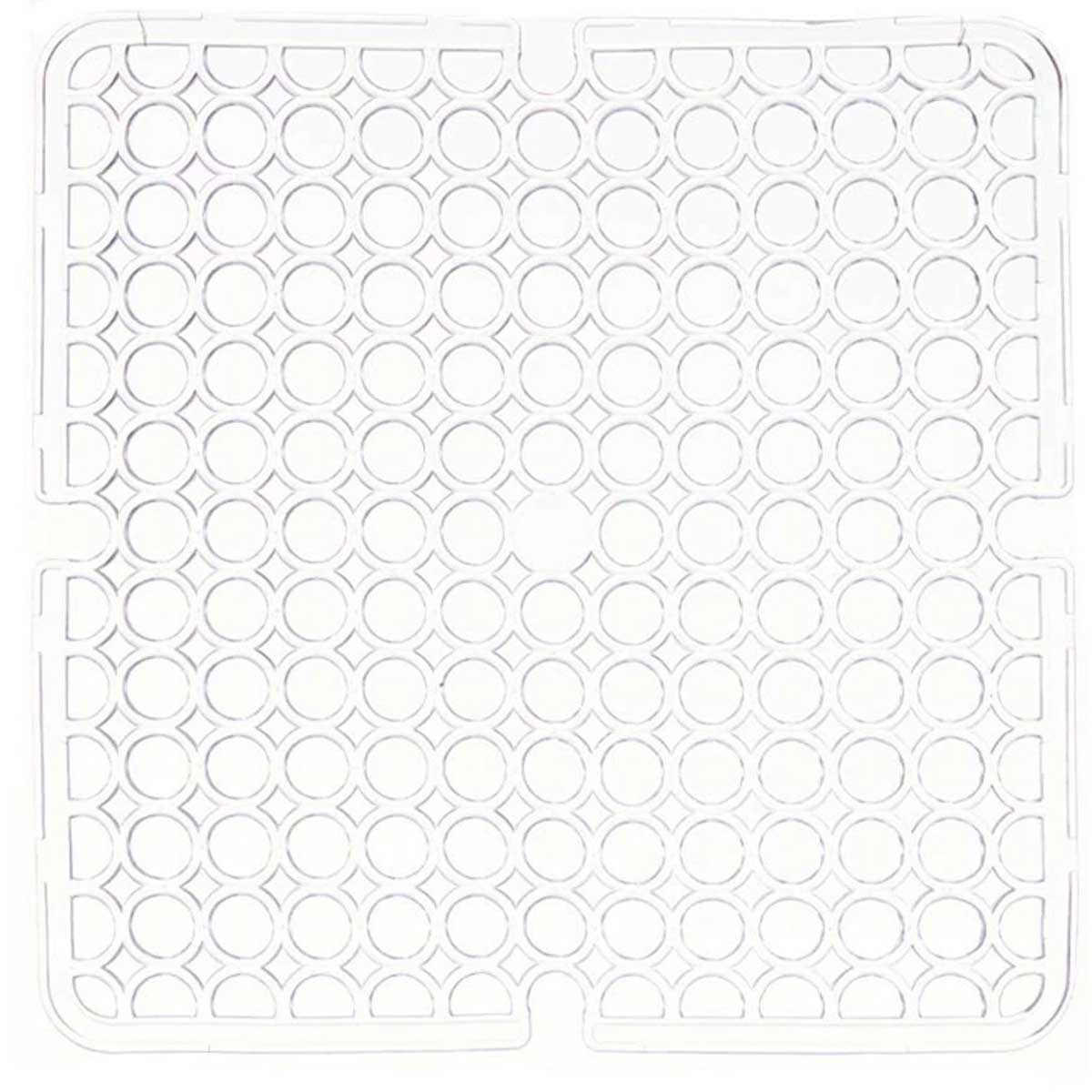 Kinvara Gootsteenmat - Vierkant - 28x28cm - Transparant - Spoelbakmat - Spoelmat - Spoelbakbescherming - Spatbescherming