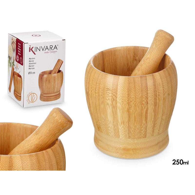 Kinvara Vijzel en Stamper - Bamboe - 250ml