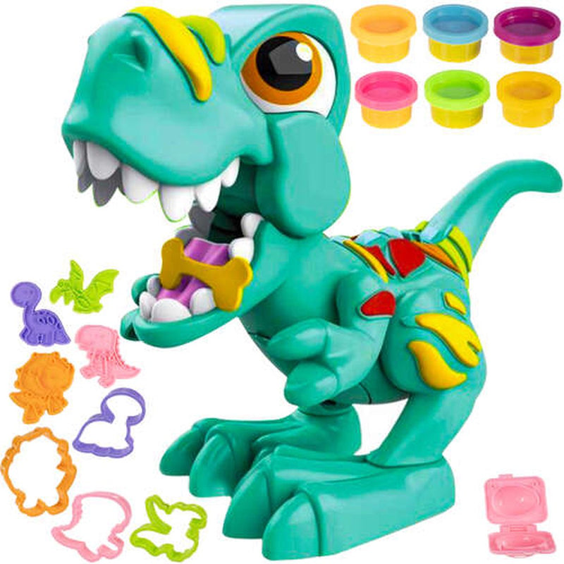 Kruzzel Dinosaur That Eats &amp; Lays Eggs + Set of Plastic Pastes &amp; Shapes