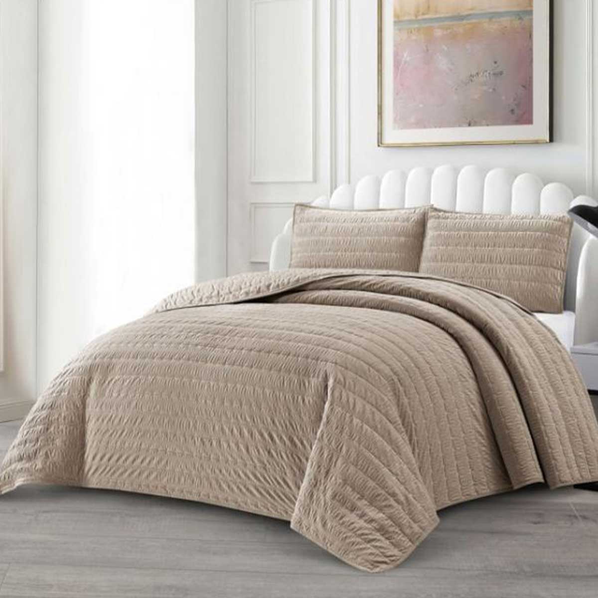 Lavella Bade Bedsprei Set 3-delig - Bruin - 250x240cm