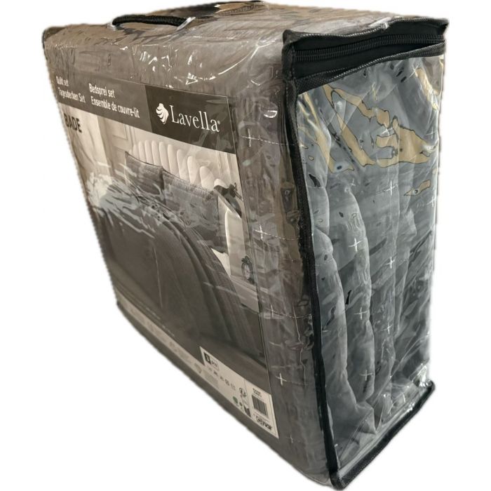 Lavella Bade Bedsprei Set 3-delig - Grijs - 250x240cm