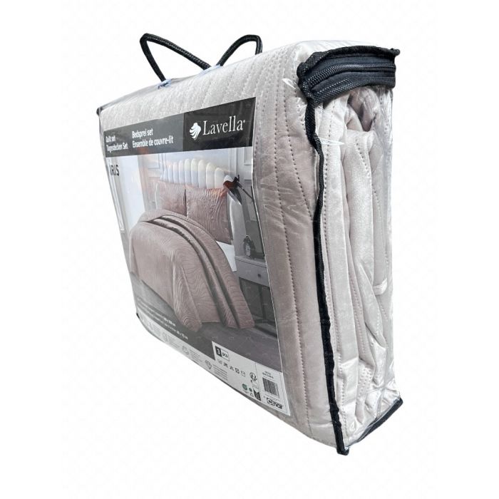 Lavella Iris Bedsprei Set 3-delig - Bruin - 250x240cm