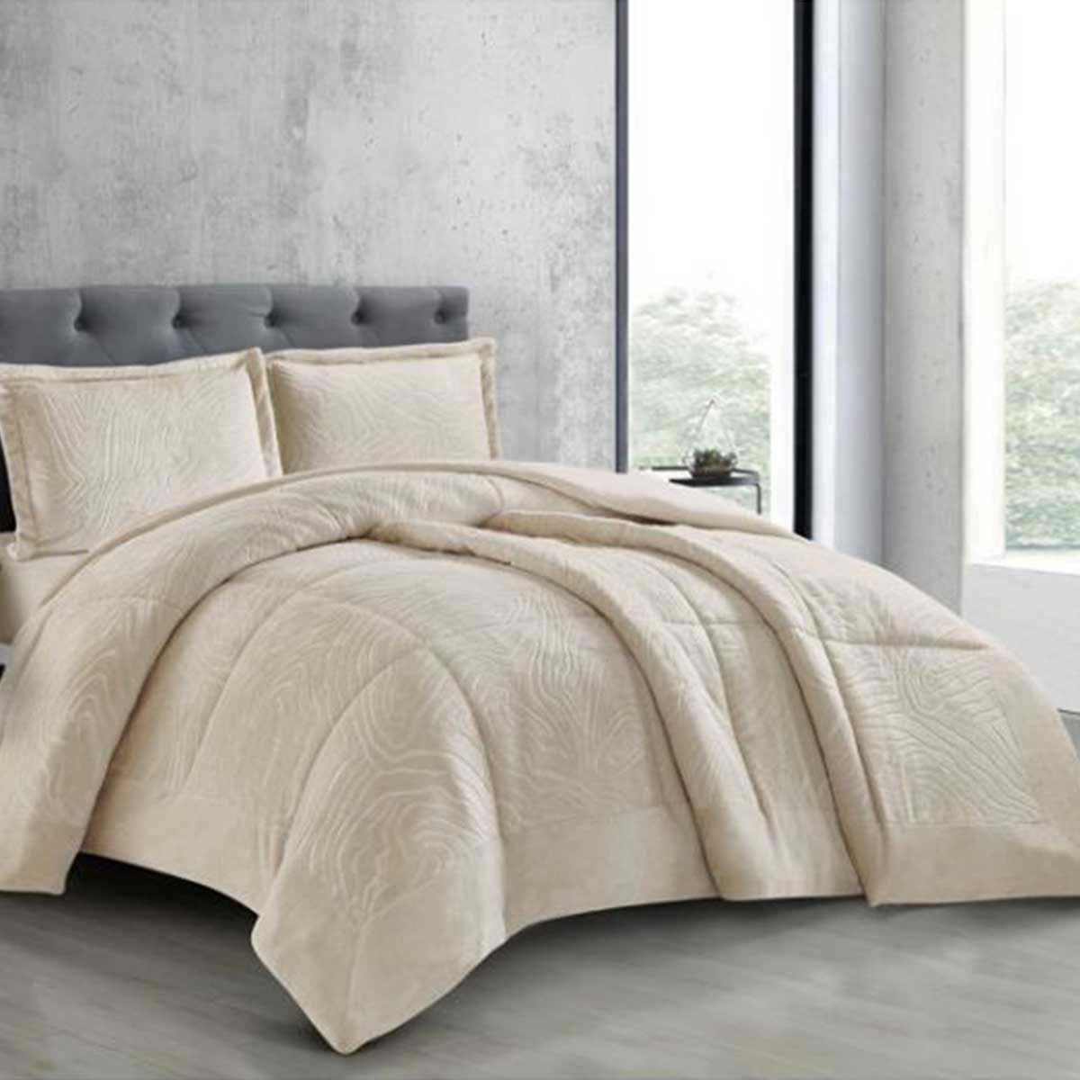 Lavella Nazli Bedsprei Set 3-delig - Beige - 260x240cm - Flanel