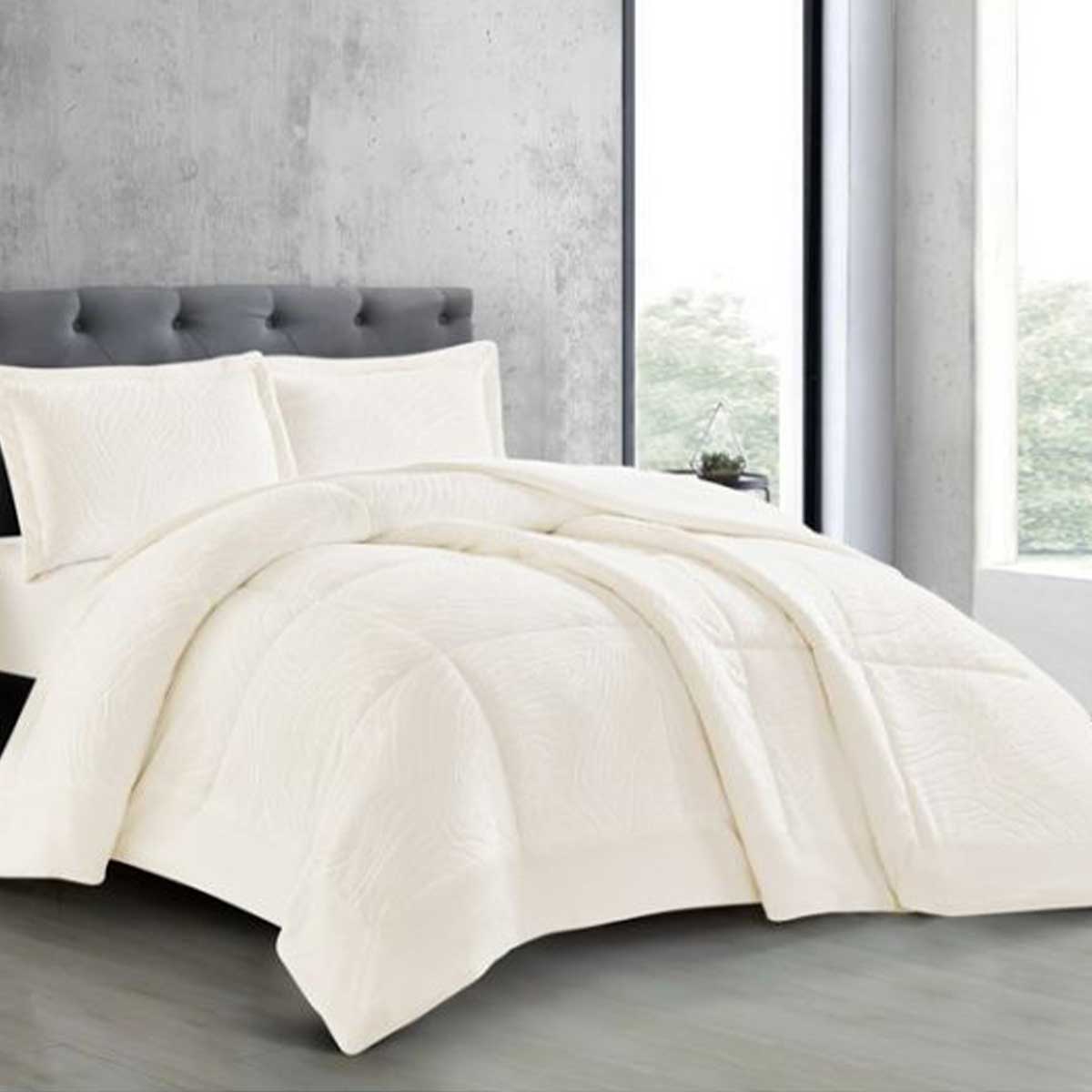 Lavella Nazli Bedsprei Set 3-delig - Wit - 260x240cm - Flanel