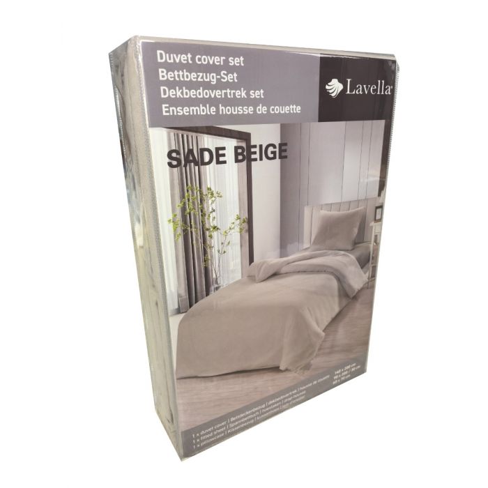 Lavella Sade Dekbedovertrek Set 3-delig - Beige - 140x200cm