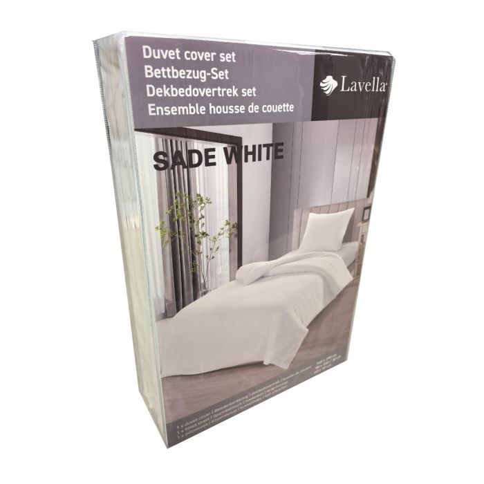 Lavella Sade Dekbedovertrek Set 3-delig - Wit - 140x200cm