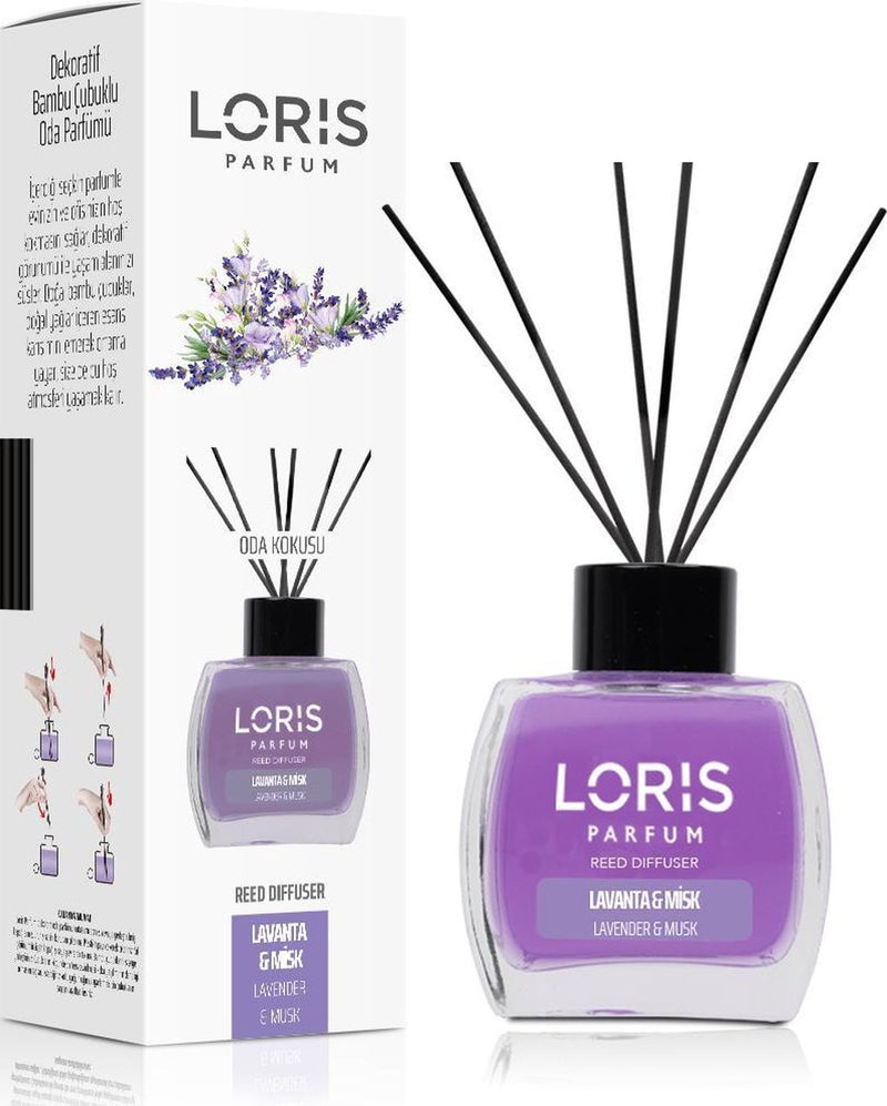 Loris Parfum - Lavender & Musk - Huisgeuren - Geurstokjes - 120ml