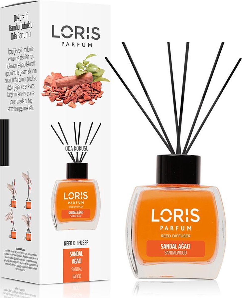 Loris Parfum - Sandalwood - Huisgeuren - Geurstokjes - 120ml