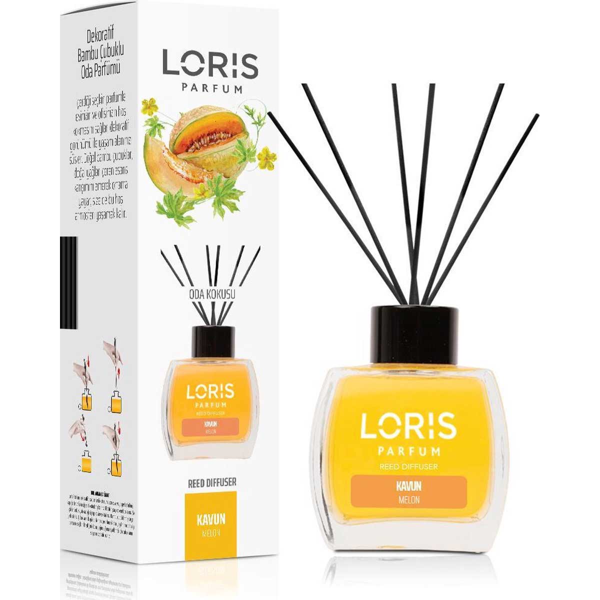 Loris Parfum - Geurstokjes - Melon - 120ml