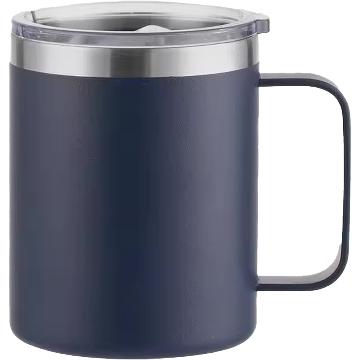 MONOO Dubbelwandige Koffiekop - Koffie Beker - 350ml - Blauw - RVS Beker - RVS Mok