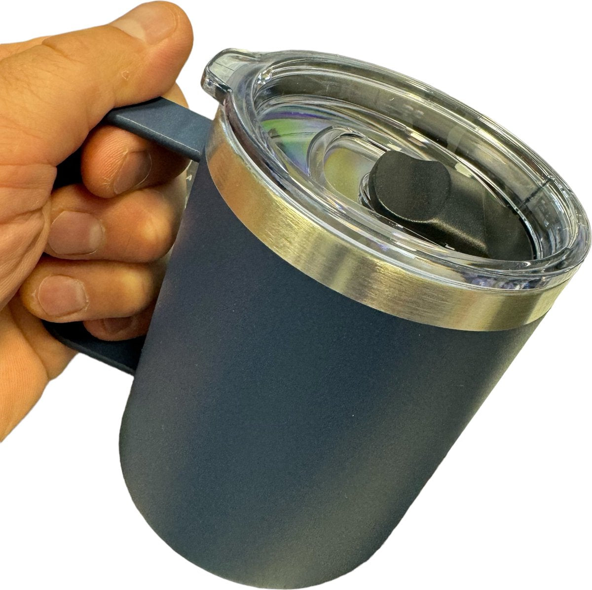 MONOO Double Walled Coffee Cup - Coffee Cup - 350ml - Blue - Stainless Steel Cup - Stainless Steel Mug