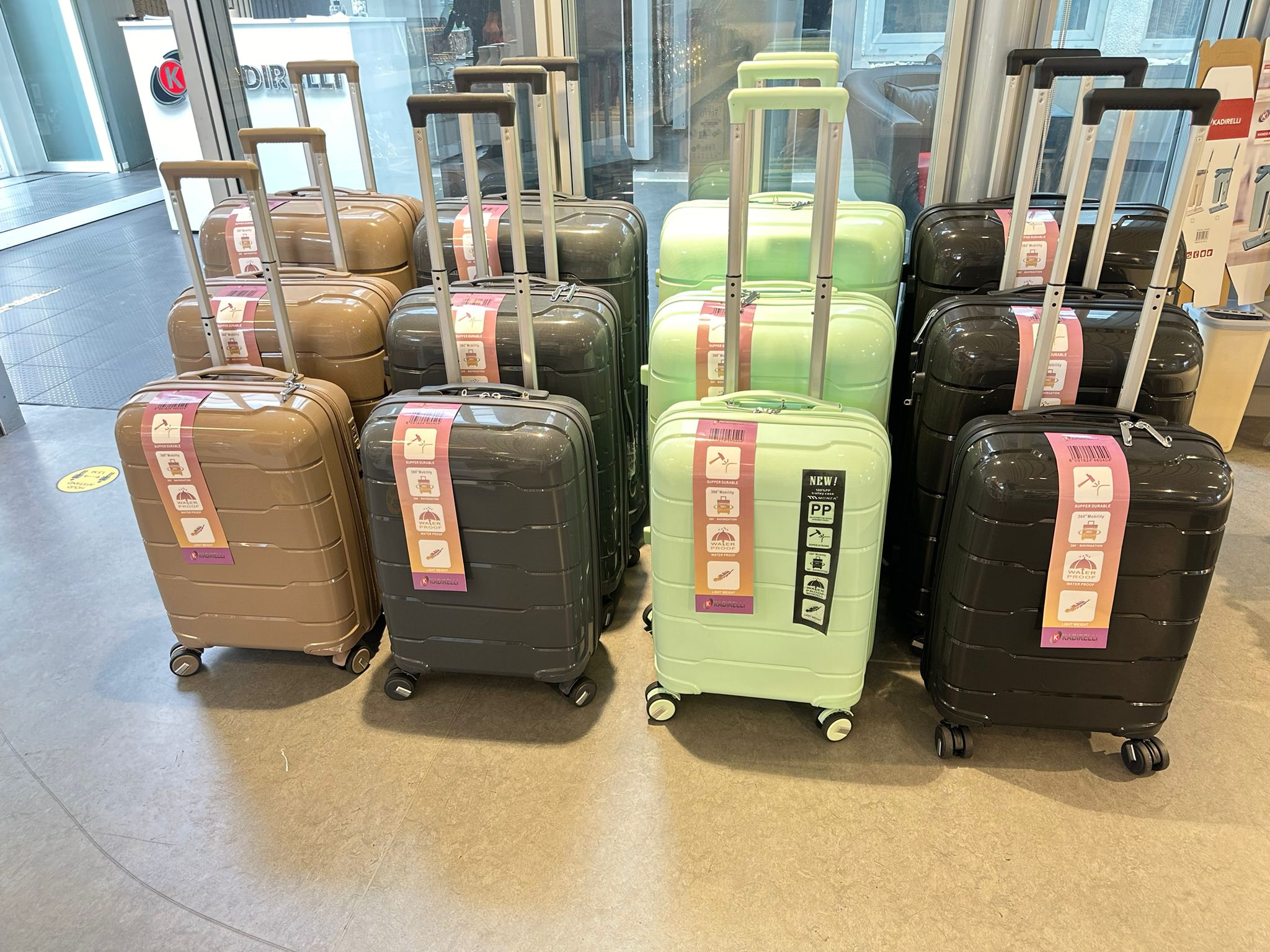 MONOO Kofferset - 3-delig - Khaki - Cijferslot - Lichtgewicht - Reiskoffer - Travel Luggage